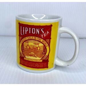 White Vintage Thomas Lipton Tea Collector Mug Cup